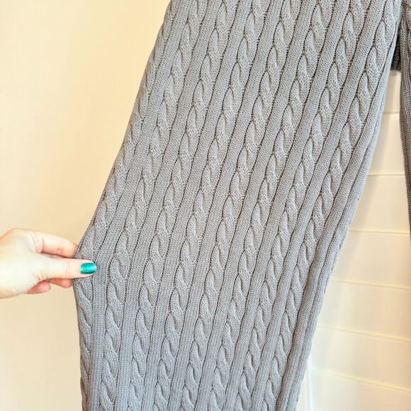 Sack's 100% Cotton Cable Knit Sweater Wide Leg Pants in Gray Ombre size M/L - Picture 5 of 11
